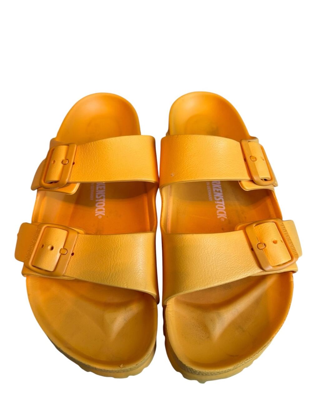 Birkenstock Arizona Essentials EVA Sandals Yellow Orange Size 40 Waterproof